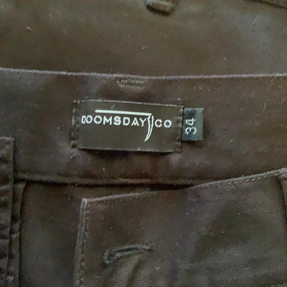 2 Doomsday, embroidered blk denim. Never worn.L/34 - Picture 2 of 4